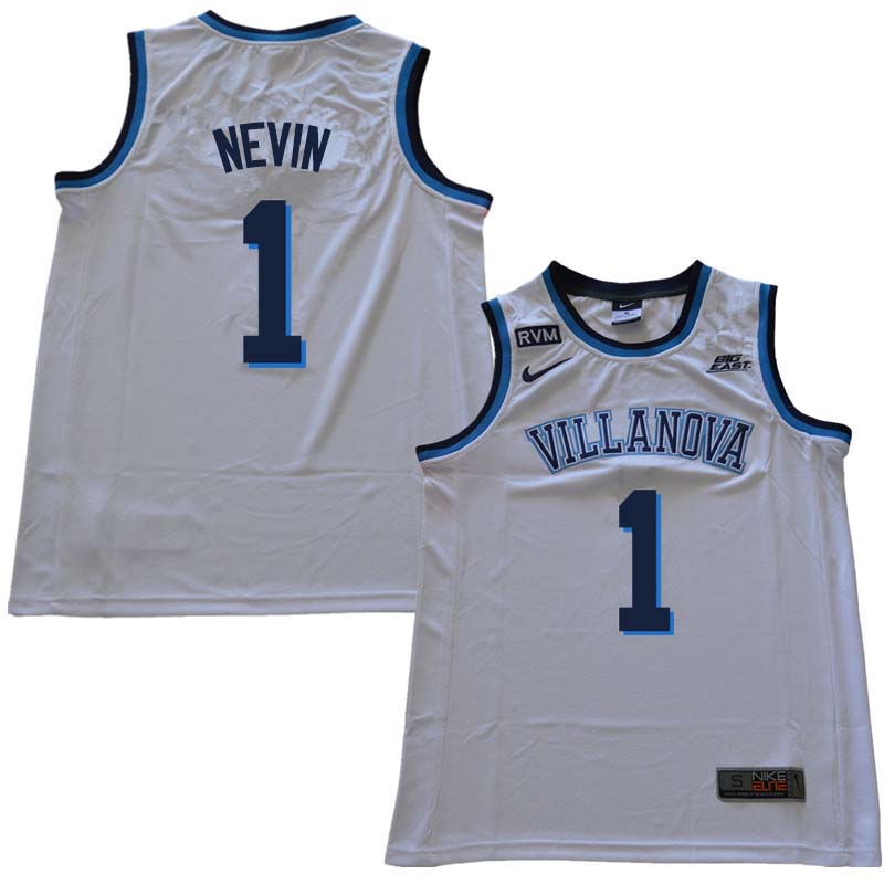 2018 Men #1 Jake Nevin Willanova Wildcats College Basketball Jerseys Sale-White - Click Image to Close
